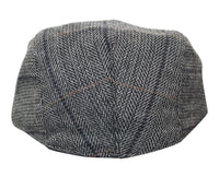 Cavani Albert Ανδρικό Tweed Flat Cap - Ψαροκόκκαλο Tweed Μάλλινο Παππού Vintage - Ανοιχτό καφέ/Ανθρακί γκρι