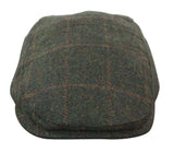 Καπέλο Cavani Kempson Flat Cap - Ανδρικό Καπέλο Παππού από Τουίντ με Καρό Μάλλινο Στυλ Vintage - Λαδί/Μπλε