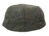 Καπέλο Cavani Kempson Flat Cap - Ανδρικό Καπέλο Παππού από Τουίντ με Καρό Μάλλινο Στυλ Vintage - Λαδί/Μπλε