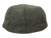 Καπέλο Cavani Kempson Flat Cap - Ανδρικό Καπέλο Παππού από Τουίντ με Καρό Μάλλινο Στυλ Vintage - Λαδί/Μπλε