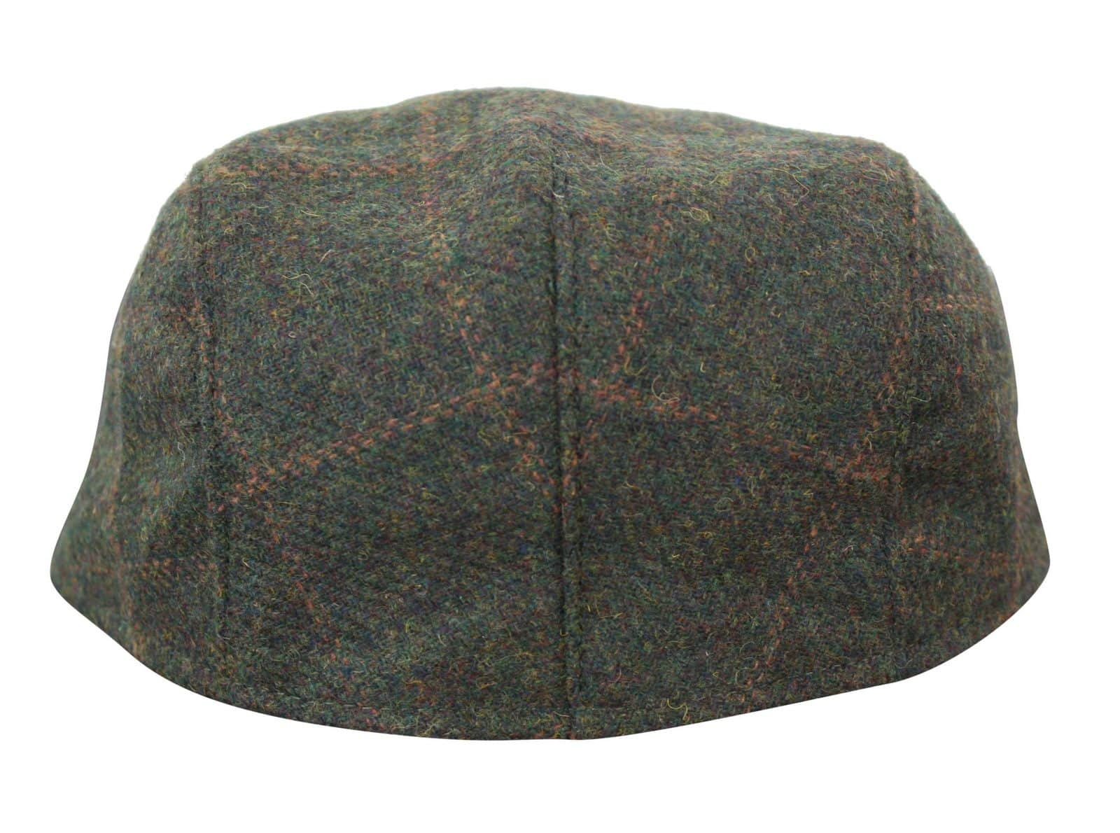 Καπέλο Cavani Kempson Flat Cap - Ανδρικό Καπέλο Παππού από Τουίντ με Καρό Μάλλινο Στυλ Vintage - Λαδί/Μπλε