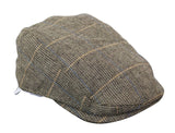 Cavani Albert Ανδρικό Tweed Flat Cap - Ψαροκόκκαλο Tweed Μάλλινο Παππού Vintage - Ανοιχτό καφέ/Ανθρακί γκρι