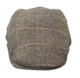 Cavani Albert Ανδρικό Tweed Flat Cap - Ψαροκόκκαλο Tweed Μάλλινο Παππού Vintage - Ανοιχτό καφέ/Ανθρακί γκρι