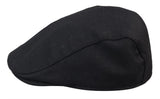 Ανδρικό καπέλο Granddad Baker Flat Black 8 τμημάτων από τουίντ, vintage, κλασικό, κομψό, casual, δεκαετία του 1920