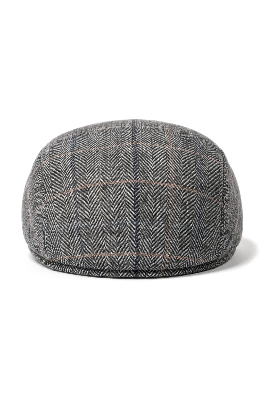 Cavani Albert Ανδρικό Tweed Flat Cap - Ψαροκόκκαλο Tweed Μάλλινο Παππού Vintage - Ανοιχτό καφέ/Ανθρακί γκρι