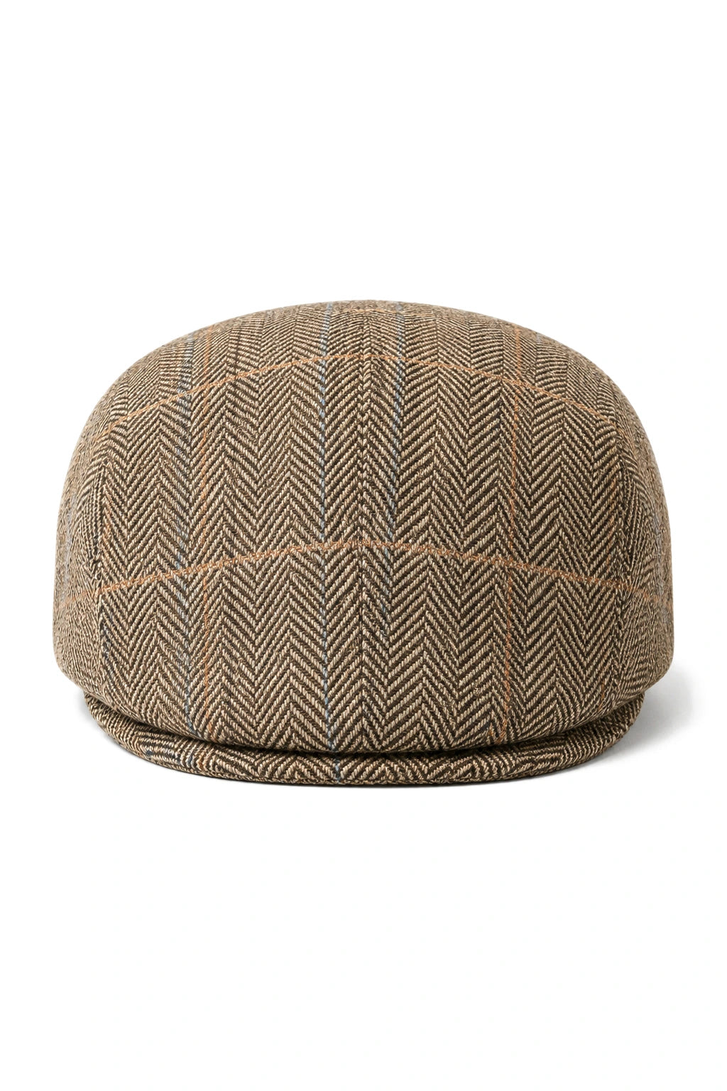 Cavani Albert Ανδρικό Tweed Flat Cap - Ψαροκόκκαλο Tweed Μάλλινο Παππού Vintage - Ανοιχτό καφέ/Ανθρακί γκρι