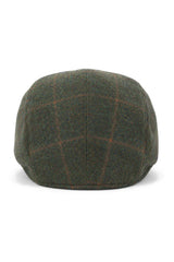Καπέλο Cavani Kempson Flat Cap - Ανδρικό Καπέλο Παππού από Τουίντ με Καρό Μάλλινο Στυλ Vintage - Λαδί/Μπλε