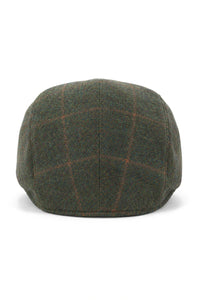 Καπέλο Cavani Kempson Flat Cap - Ανδρικό Καπέλο Παππού από Τουίντ με Καρό Μάλλινο Στυλ Vintage - Λαδί/Μπλε