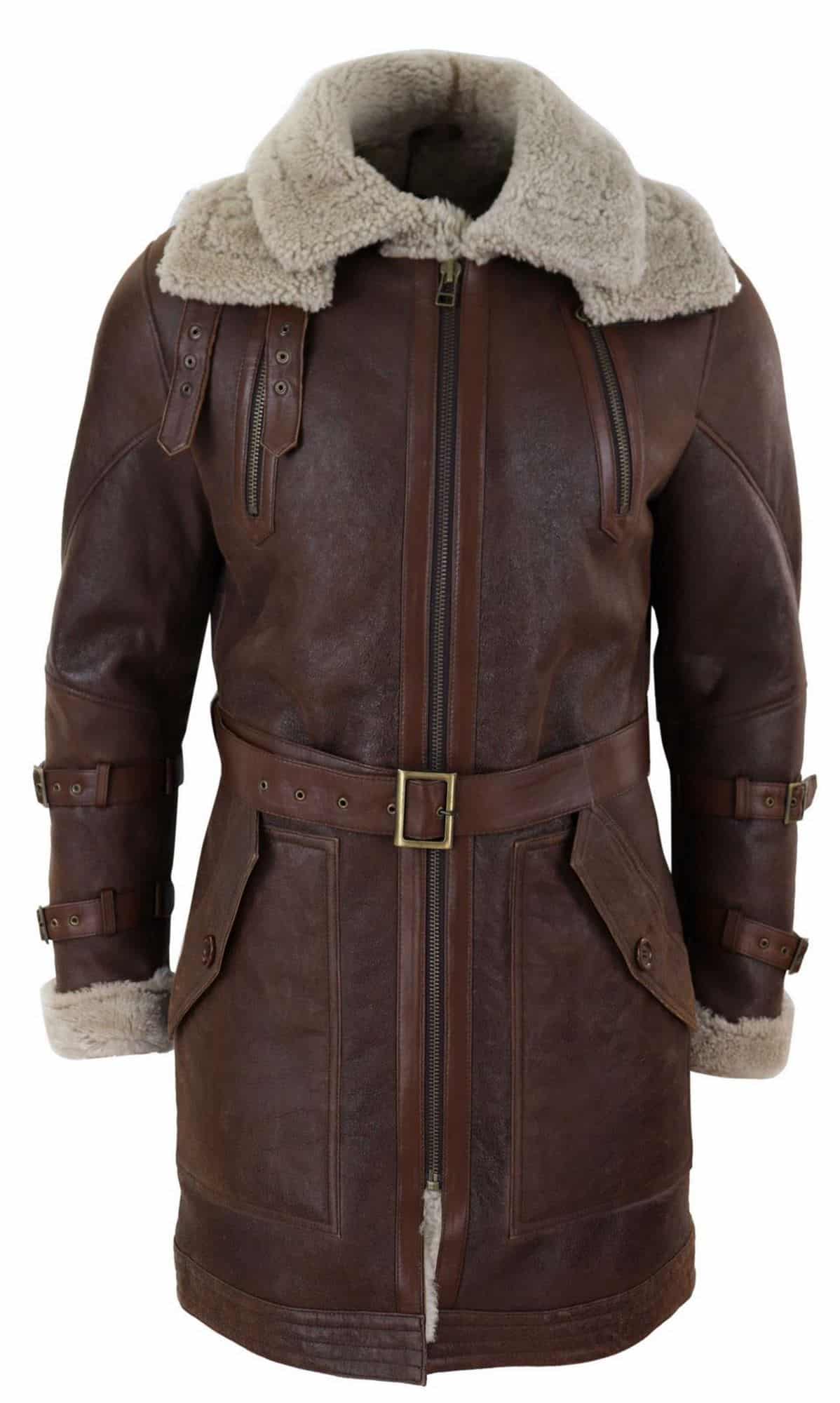 Ανδρικό μακρύ μπουφάν Sheepskin 3/4