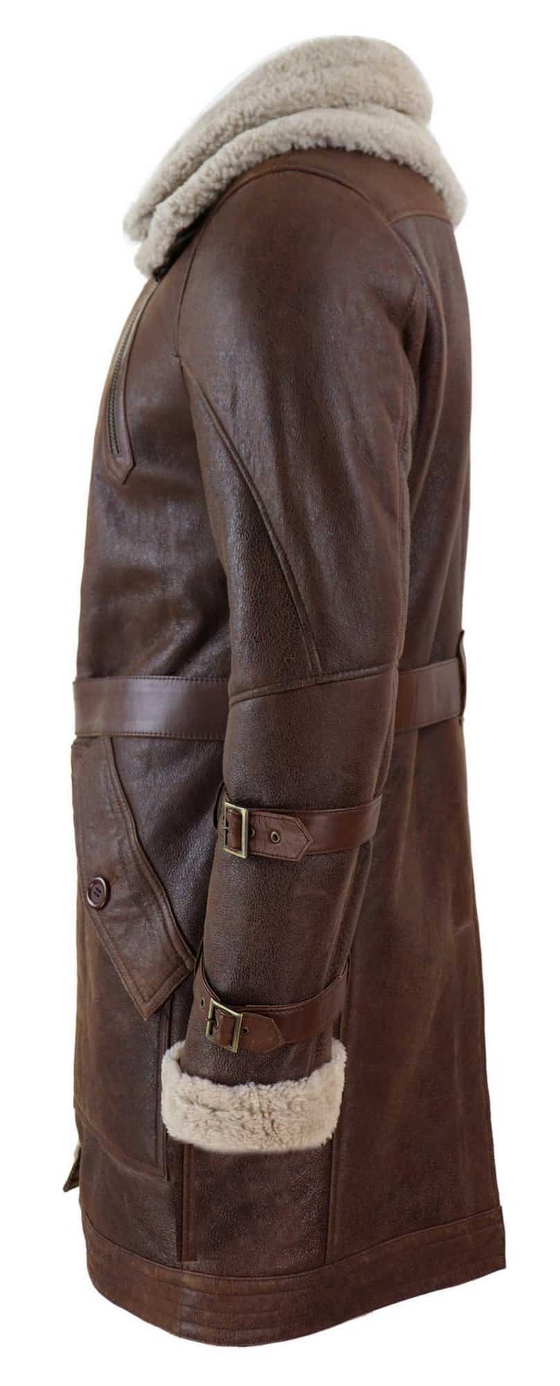 Ανδρικό μακρύ μπουφάν Sheepskin 3/4