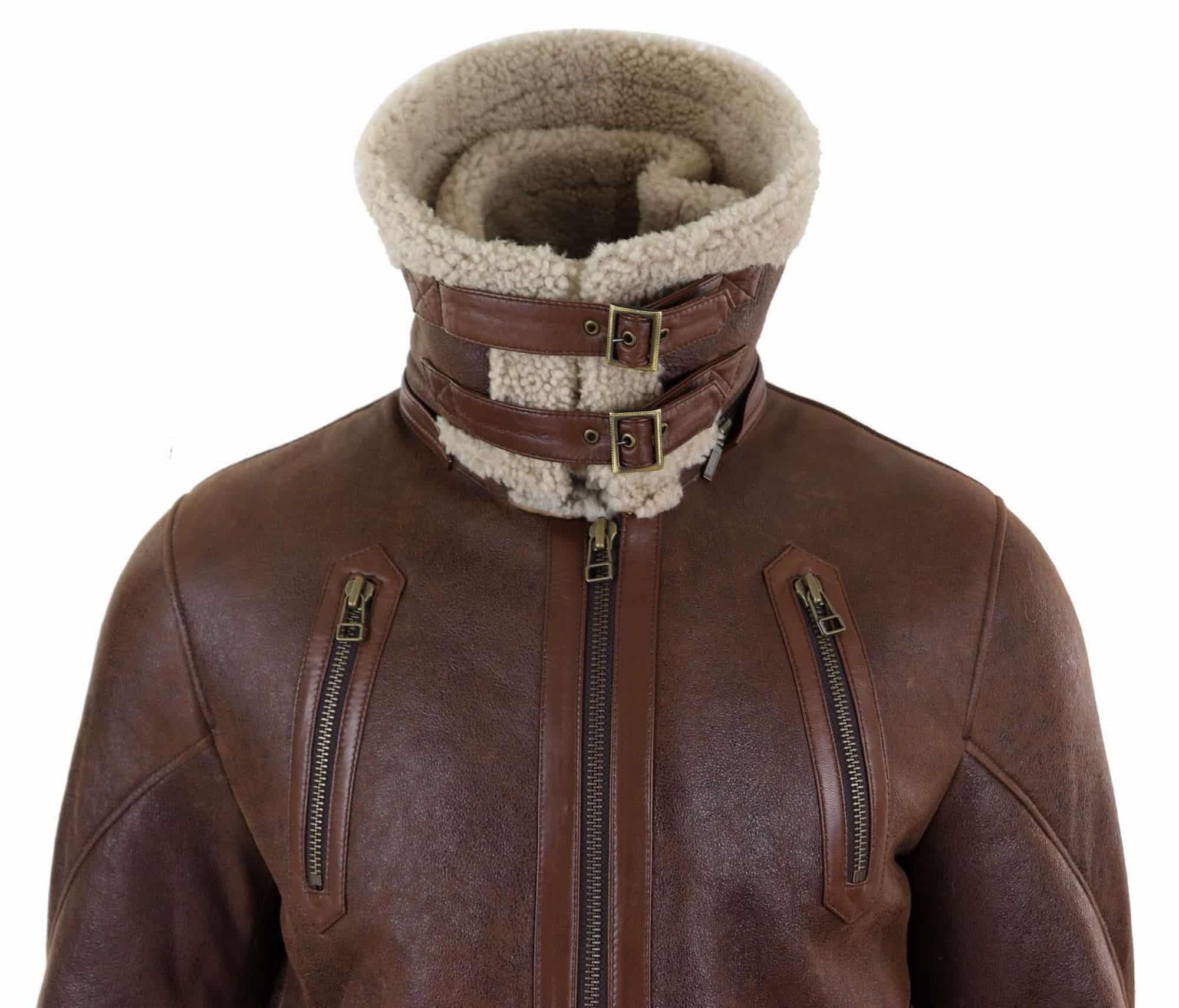 Ανδρικό μακρύ μπουφάν Sheepskin 3/4