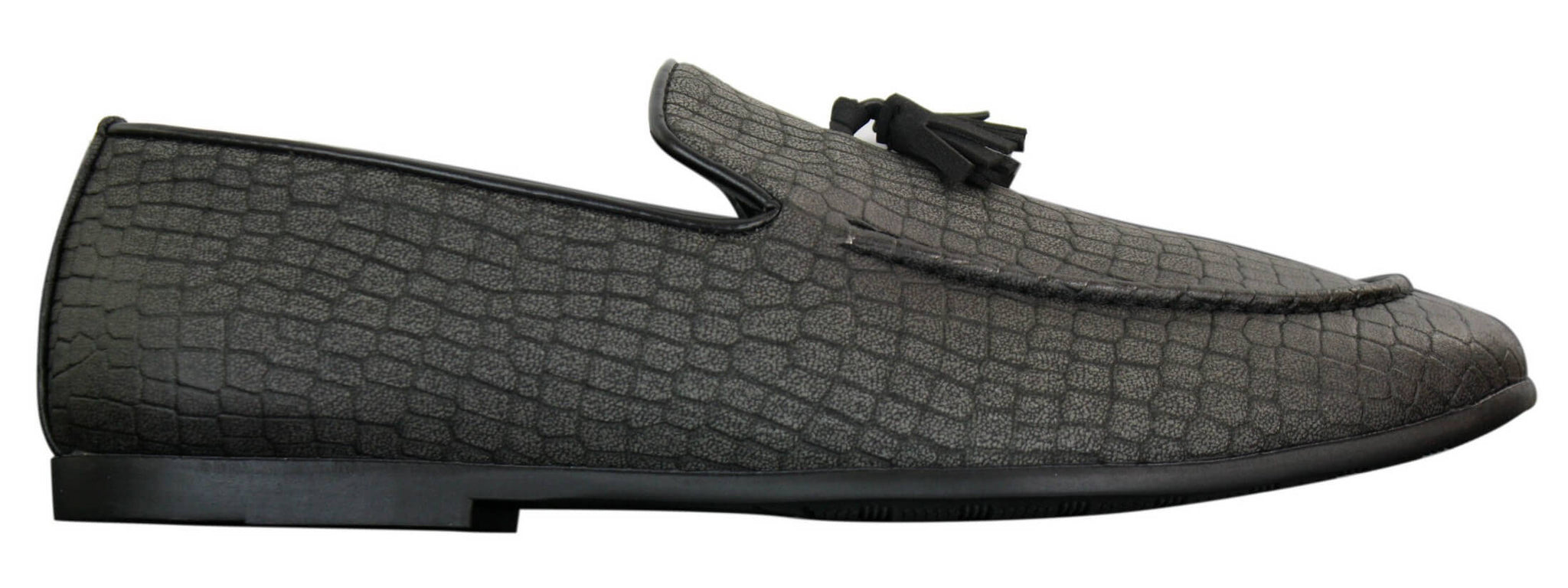 Elong DD0085 - Ανδρικά Loafers από Δέρμα Snake Crocodile PU, Παπούτσια Οδήγησης, Slip On, Φούντα, Άνετα, Vintage