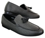 Elong DD0085 - Ανδρικά Loafers από Δέρμα Snake Crocodile PU, Παπούτσια Οδήγησης, Slip On, Φούντα, Άνετα, Vintage