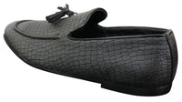 Elong DD0085 - Ανδρικά Loafers από Δέρμα Snake Crocodile PU, Παπούτσια Οδήγησης, Slip On, Φούντα, Άνετα, Vintage