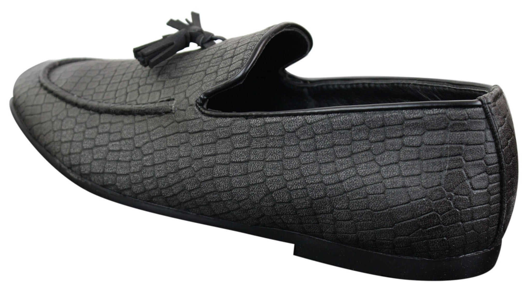 Elong DD0085 - Ανδρικά Loafers από Δέρμα Snake Crocodile PU, Παπούτσια Οδήγησης, Slip On, Φούντα, Άνετα, Vintage