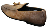 Elong DD0085 - Ανδρικά Loafers από Δέρμα Snake Crocodile PU, Παπούτσια Οδήγησης, Slip On, Φούντα, Άνετα, Vintage
