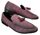 Elong DD0085 - Ανδρικά Loafers από Δέρμα Snake Crocodile PU, Παπούτσια Οδήγησης, Slip On, Φούντα, Άνετα, Vintage