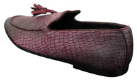 Elong DD0085 - Ανδρικά Loafers από Δέρμα Snake Crocodile PU, Παπούτσια Οδήγησης, Slip On, Φούντα, Άνετα, Vintage