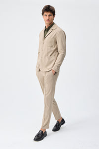 Ανδρικό μπεζ μαλακό τζέρσεϊ σακάκι Smart Casual