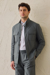 Ανδρικό μπουφάν Sage Green Utility, ελαφρύ, κομψό, casual μπουφάν