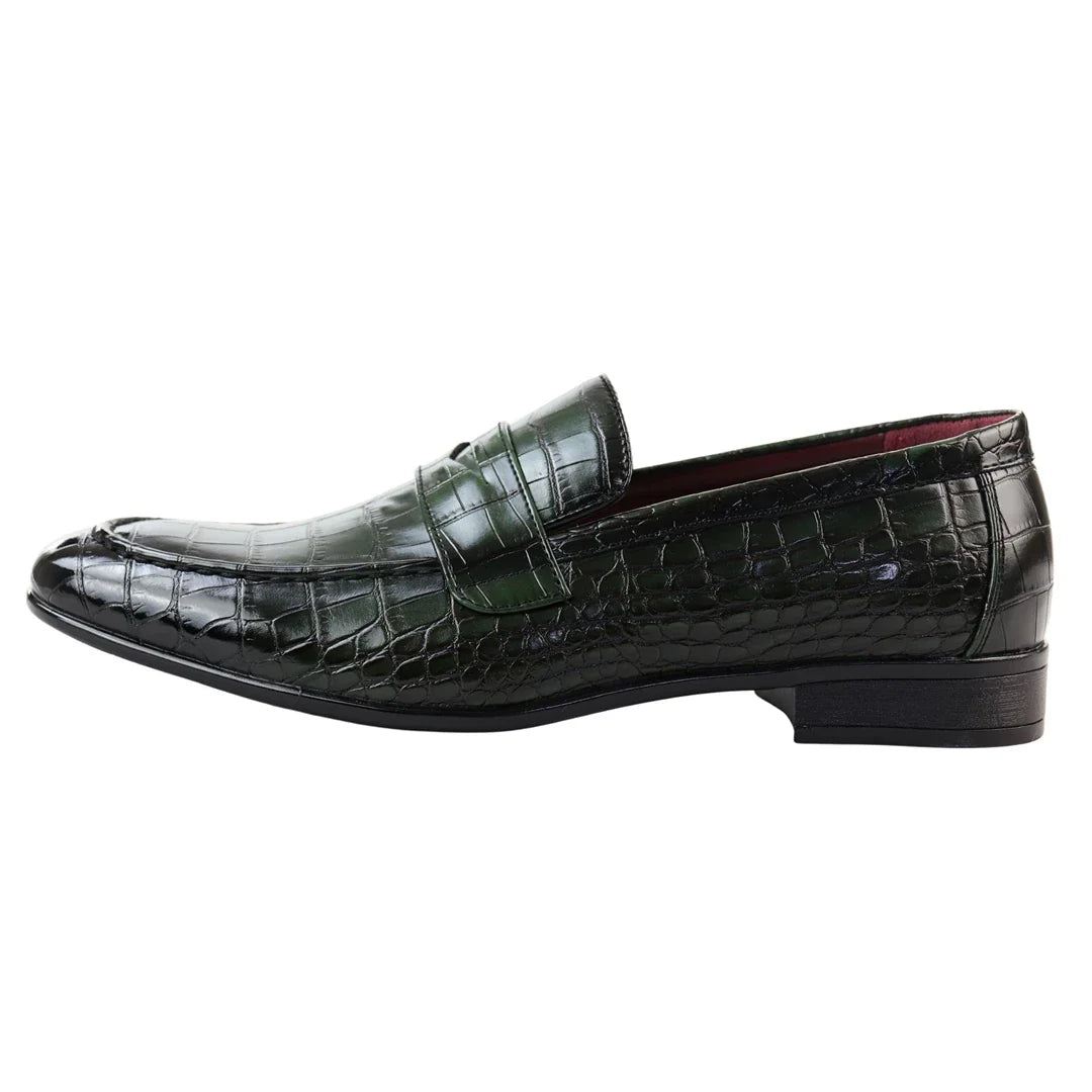 Ανδρικά Loafers Slip On σε Πράσινο Χρώμα