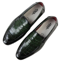Ανδρικά Loafers Slip On σε Πράσινο Χρώμα
