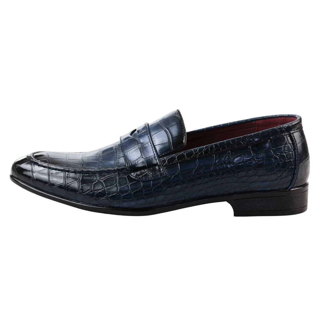 Ανδρικά Loafers Slip On σε Navy χρώμα