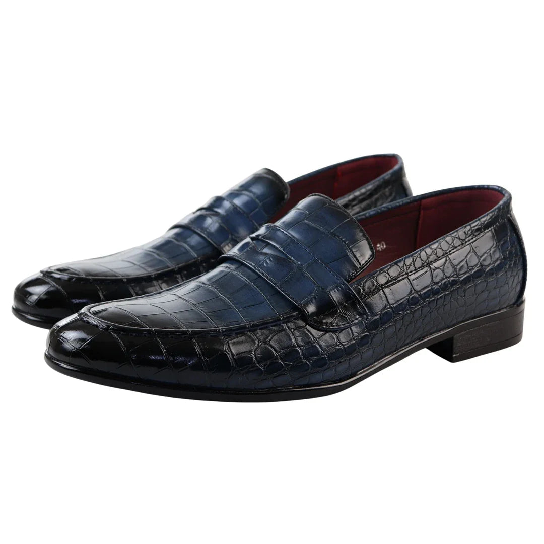 Ανδρικά Loafers Slip On σε Navy χρώμα
