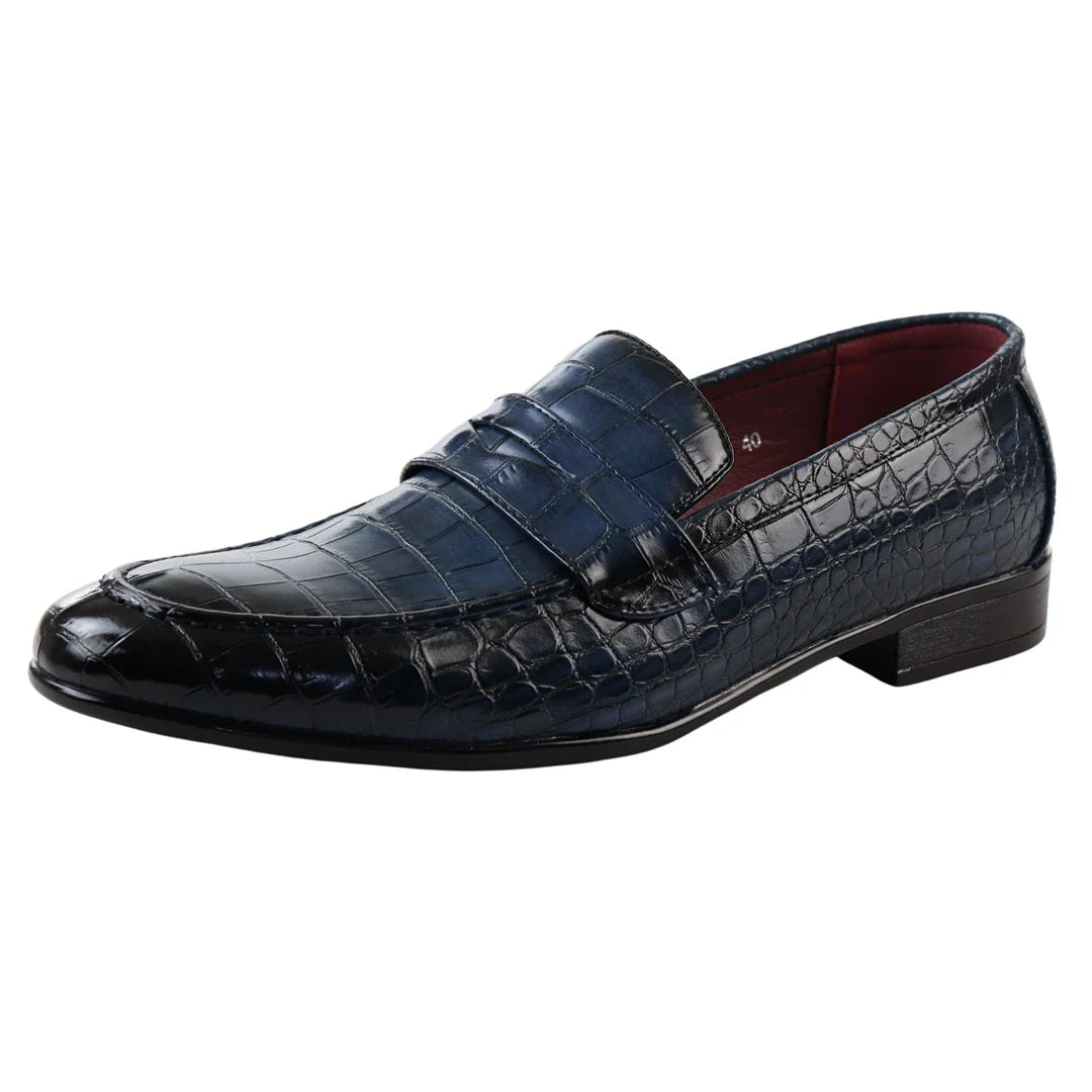 Ανδρικά Loafers Slip On σε Navy χρώμα