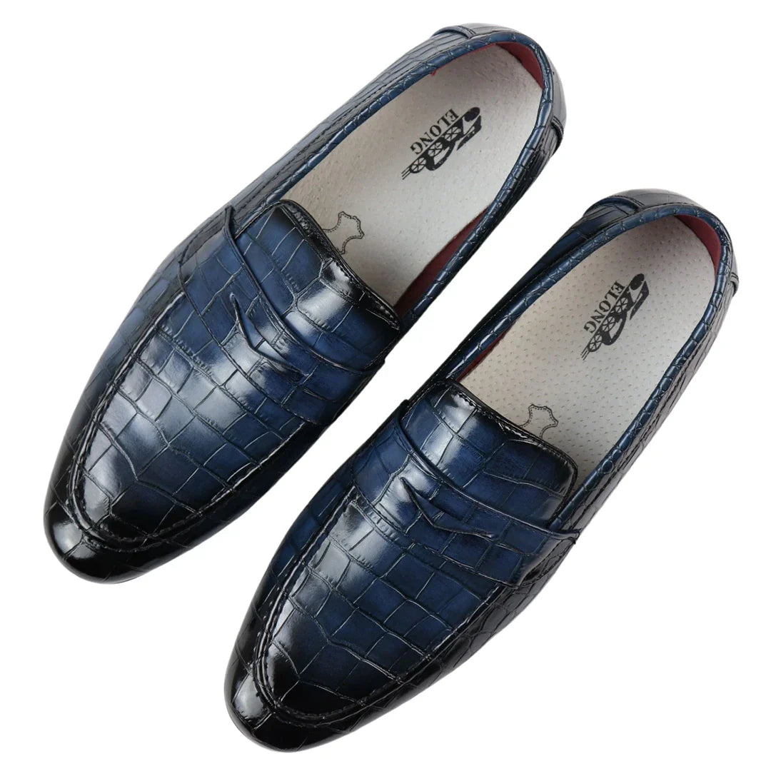 Ανδρικά Loafers Slip On σε Navy χρώμα