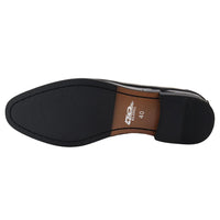 Ανδρικά Μαύρα Loafers με Λουστρίνι και Φούντα