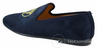 Fiorello HD0112-04 - Ανδρικά Μαύρα Μοκασίνια Iconic Medusa Slip On Παπούτσια Οδήγησης PU Σουέτ Ιταλικά