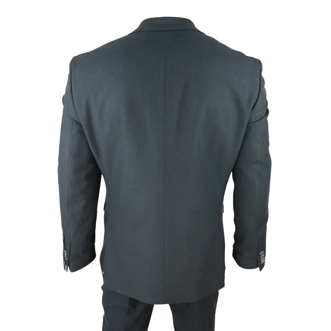 Ανδρικό τουίντ λαδί κοστούμι 3 τεμαχίων με ραφή από έλατο Κλασικό vintage Γάμος δεκαετίας 1920