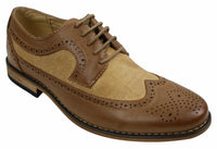 Ανδρικά Δερμάτινα Παπούτσια Brogues Ιταλικού Σχεδιασμού Έξυπνα Καθημερινά Καφέ Μαύρο Ναυτικό Ρετρό