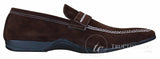 Galax GH052 - Ανδρικά Καφέ Δερμάτινα Παπούτσια Slip On από Σουέτ, Έξυπνα, Casual, Μέγεθος 5, 6, 7, 8, 9, 10, 11