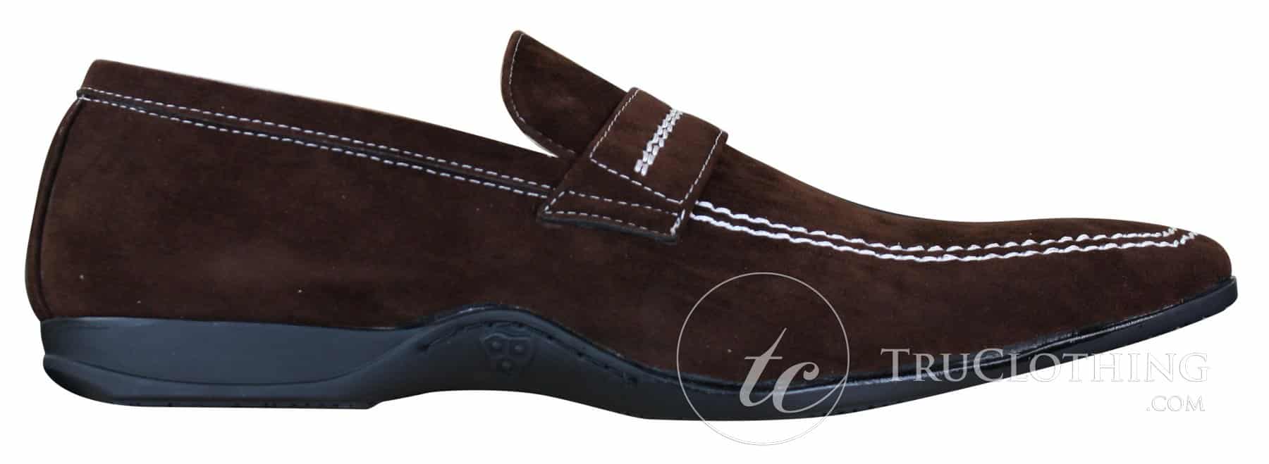 Galax GH052 - Ανδρικά Καφέ Δερμάτινα Παπούτσια Slip On από Σουέτ, Έξυπνα, Casual, Μέγεθος 5, 6, 7, 8, 9, 10, 11