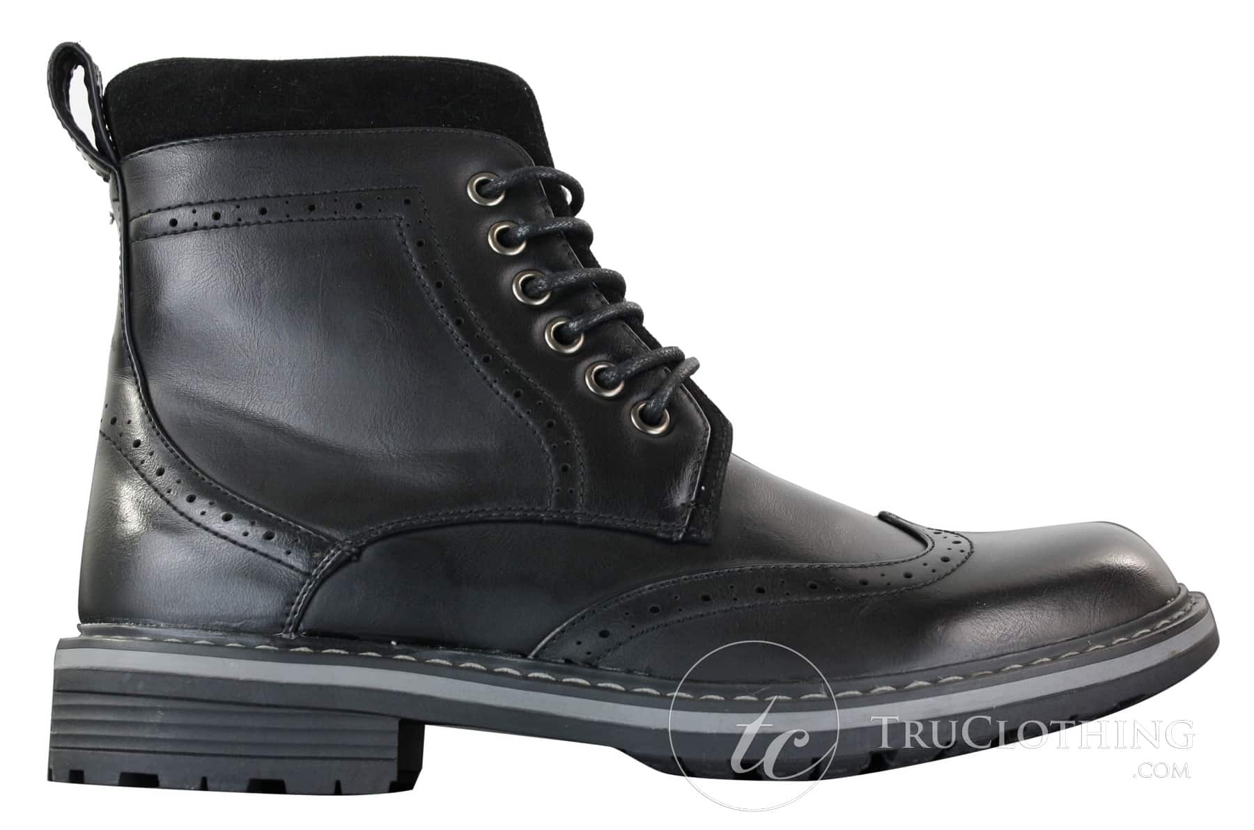 Galax GLX3521 Ανδρικά Καφέ Μαύρα Μποτάκια Brogues από Δέρμα, Σουέτ, Δερμάτινα, Κορδόνια, Cowboy, Έξυπνο, Casual