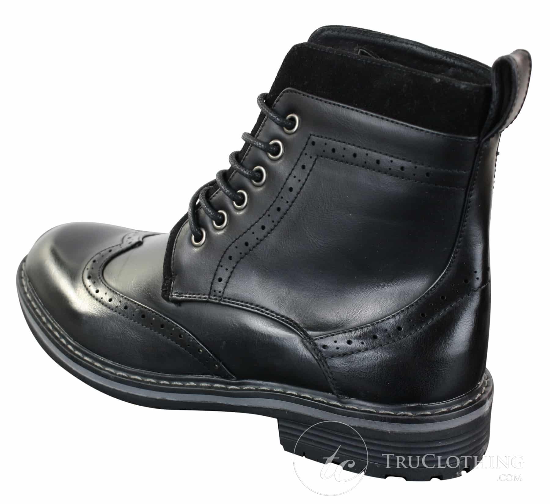 Galax GLX3521 Ανδρικά Καφέ Μαύρα Μποτάκια Brogues από Δέρμα, Σουέτ, Δερμάτινα, Κορδόνια, Cowboy, Έξυπνο, Casual