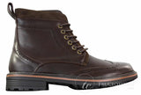 Galax GLX3521 Ανδρικά Καφέ Μαύρα Μποτάκια Brogues από Δέρμα, Σουέτ, Δερμάτινα, Κορδόνια, Cowboy, Έξυπνο, Casual