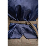 Gaston - Ανδρικό Γιλέκο από Τουίντ σε Λαδί Καρό Χρώμα