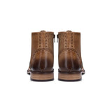 Ανδρικά vintage μπότες από γνήσιο δέρμα, brogues, σουέτ τουίντ, δεκαετία του 1920, κομψά επίσημα παπούτσια με κορδόνια