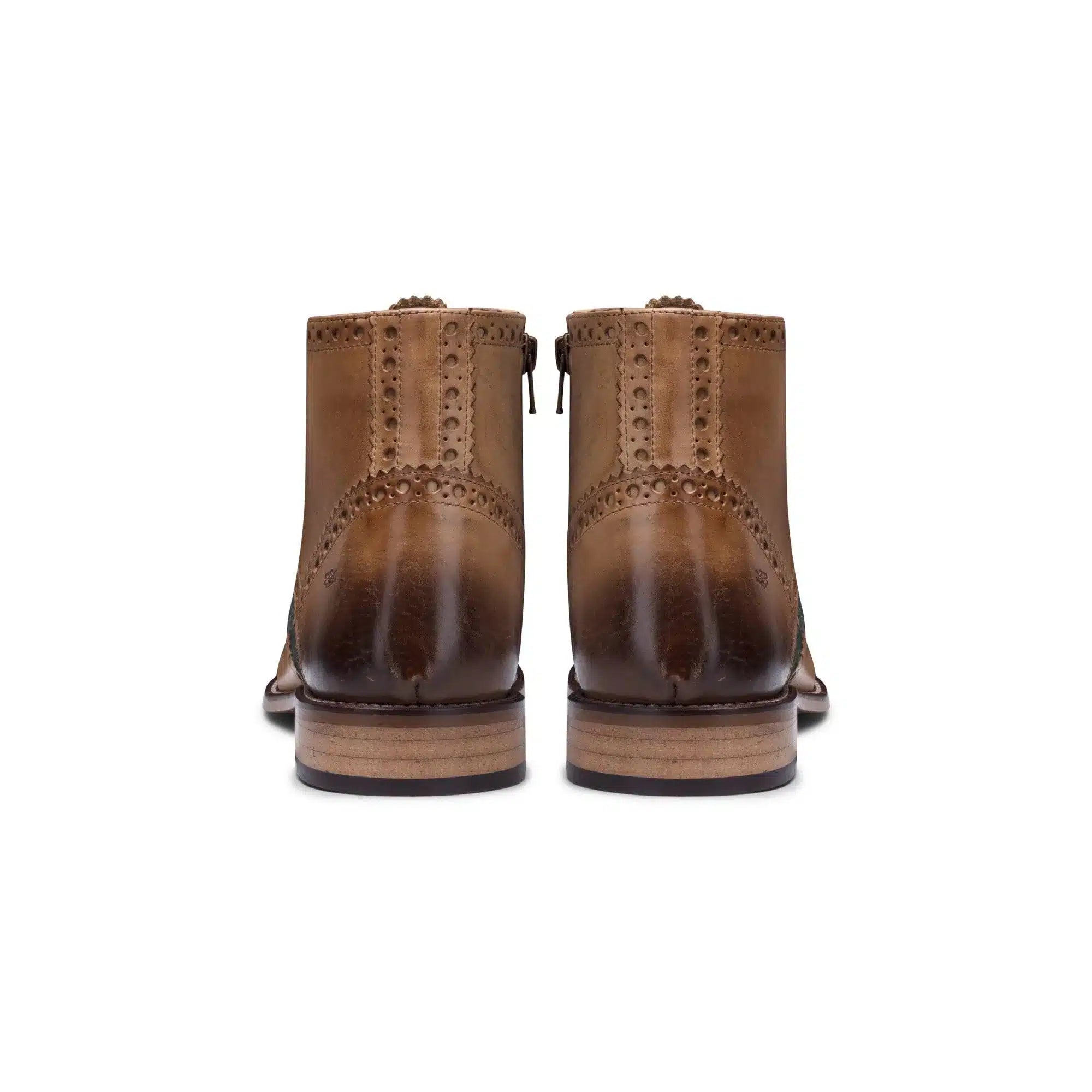 Ανδρικά vintage μπότες από γνήσιο δέρμα, brogues, σουέτ τουίντ, δεκαετία του 1920, κομψά επίσημα παπούτσια με κορδόνια