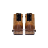 Ανδρικά vintage μπότες από γνήσιο δέρμα, brogues, σουέτ τουίντ, δεκαετία του 1920, κομψά επίσημα παπούτσια με κορδόνια