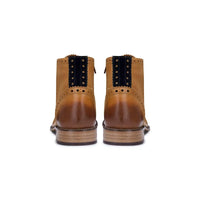 Ανδρικά vintage μπότες από γνήσιο δέρμα, brogues, σουέτ τουίντ, δεκαετία του 1920, κομψά επίσημα παπούτσια με κορδόνια