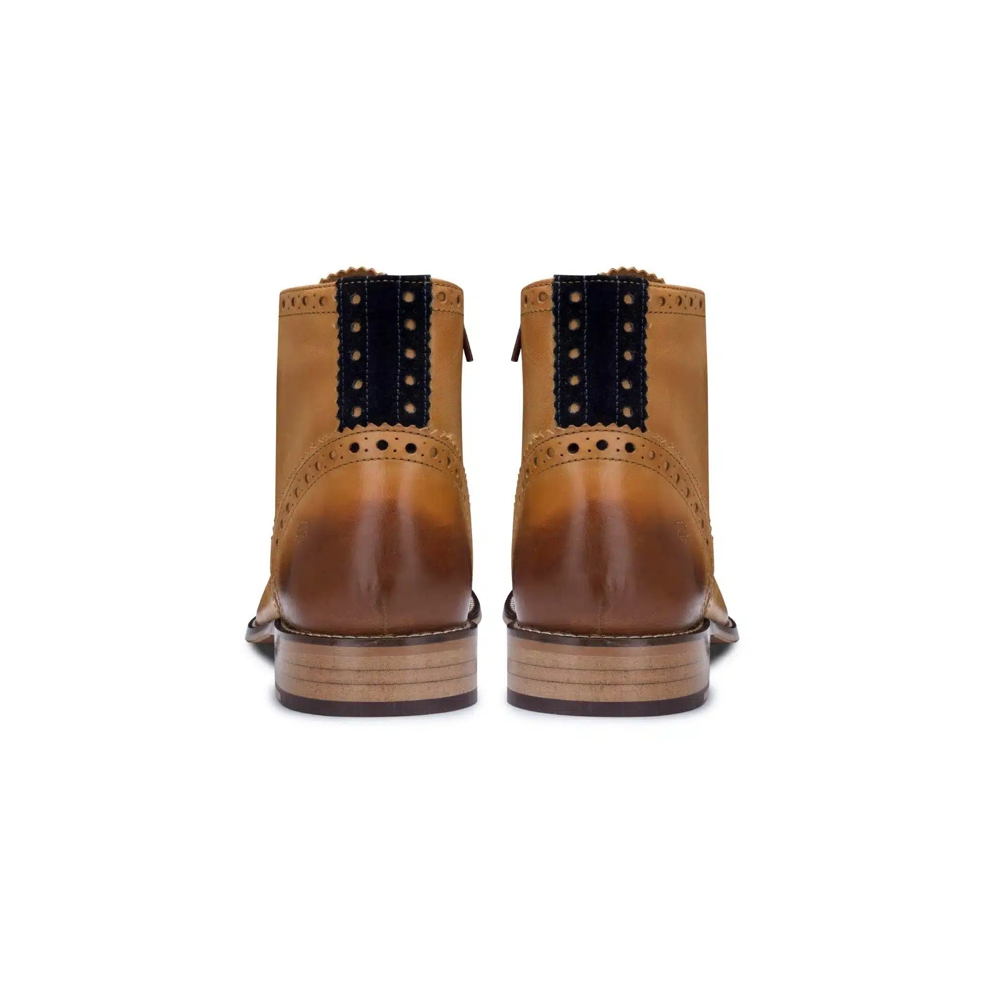 Ανδρικά vintage μπότες από γνήσιο δέρμα, brogues, σουέτ τουίντ, δεκαετία του 1920, κομψά επίσημα παπούτσια με κορδόνια