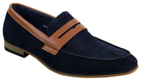 Ανδρικά σουέτ μοκασίνια με slip-on, κομψά, casual, ιταλικά επώνυμα παπούτσια
