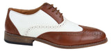 Ανδρικά Καφέ/Λευκά Παπούτσια Brogue