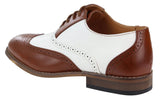 Ανδρικά Καφέ/Λευκά Παπούτσια Brogue