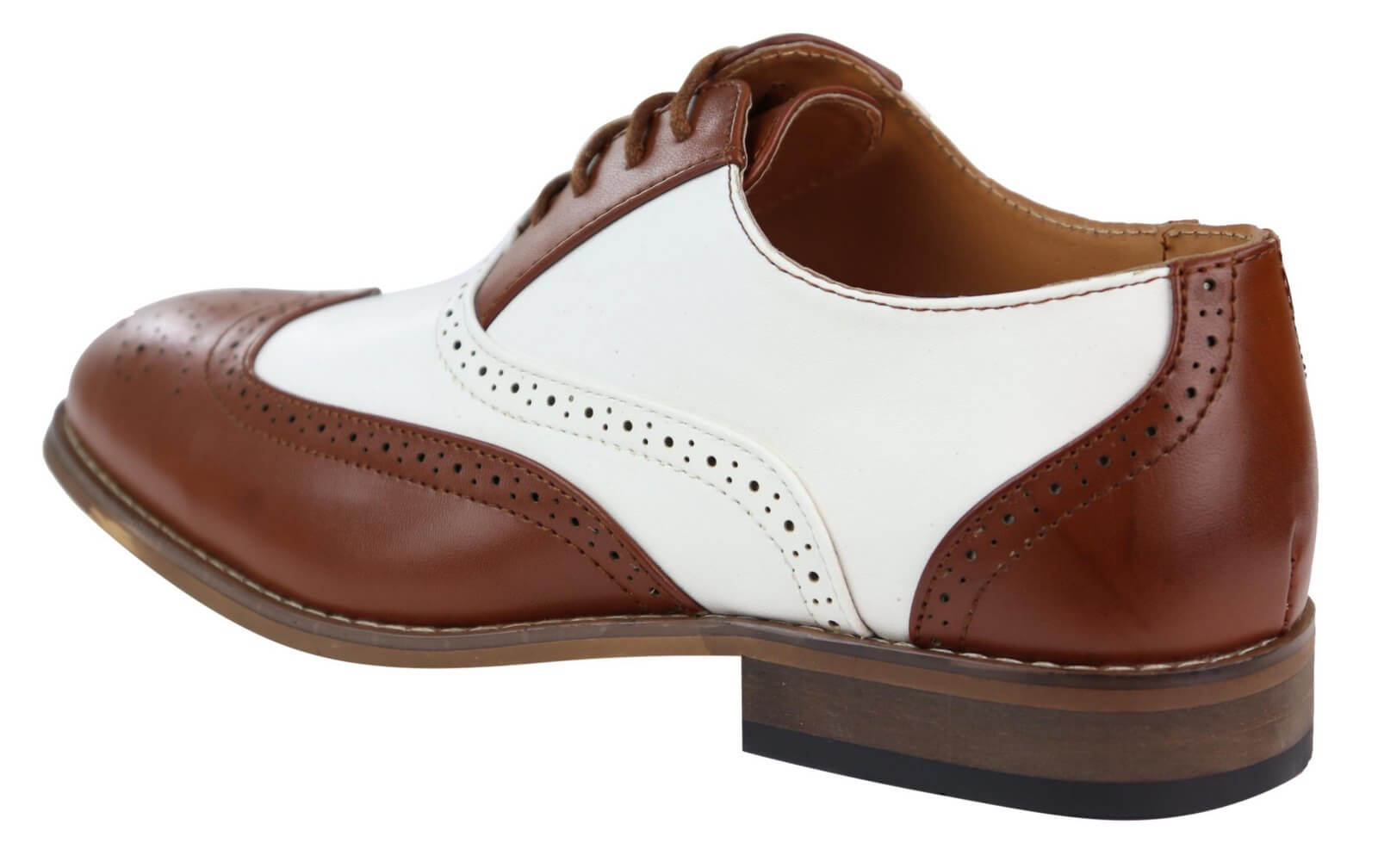 Ανδρικά Καφέ/Λευκά Παπούτσια Brogue