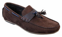 Ανδρικά Slip-on Δερμάτινα Παπούτσια Οδήγησης με Εσωτερική Πόρπη PU, Σατέν, Έξυπνα, Casual Loafers